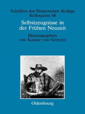 cover image of Selbstzeugnisse in der Frühen Neuzeit